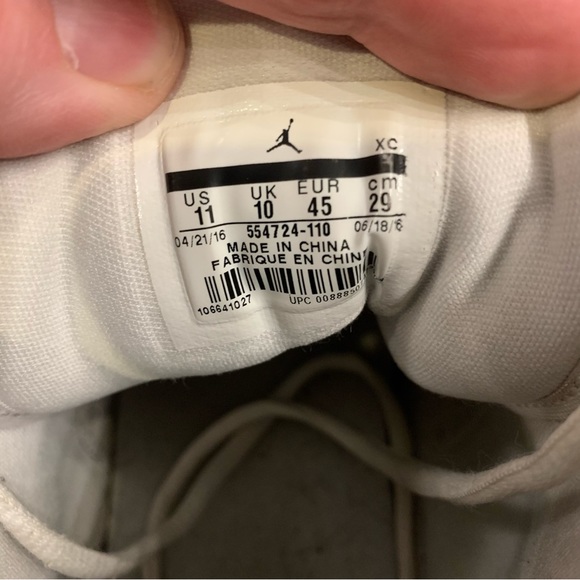 Nike Jordan 1 Retro Mid White size 11 - Picture 7 of 8